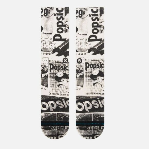 STANCE UNISEX NWT POPSICLE CASUAL CREW HEIGHT MID CUSHION VINTAGE WHITE MED - Picture 3 of 6